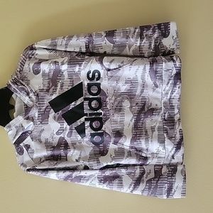 Adidas kids grey camo Hoodie sz 8